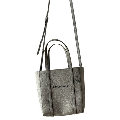 Balenciaga Everyday Tote Bag Leather in Silvery