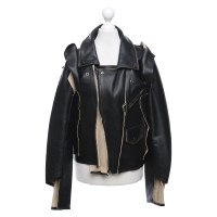 Maison Martin Margiela For H&M Jacke/Mantel aus Leder in Schwarz