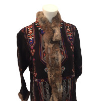 Antik Batik Jas/Mantel in Zwart