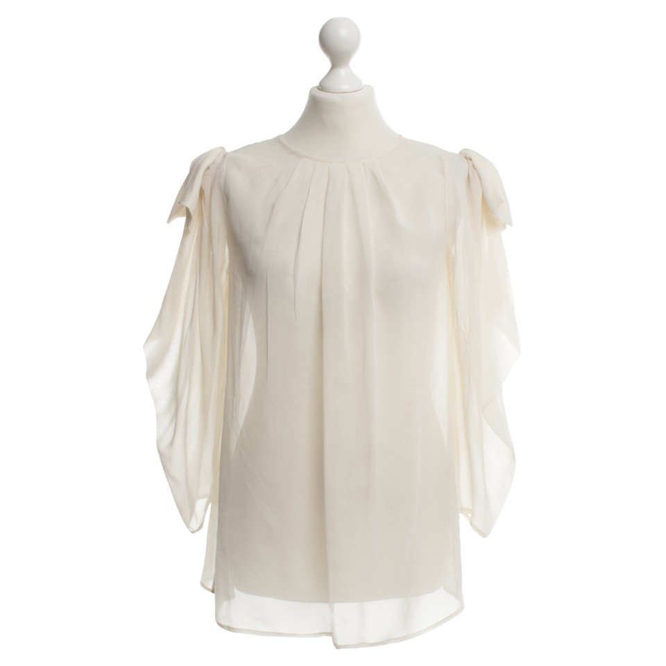Elisabetta Franchi Silk blouse in cream