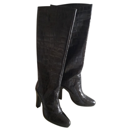 0039 Italy Boots Leather in Black