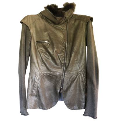 Brunello Cucinelli Jacket/Coat Leather in Grey