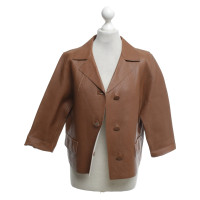 Marni Lederjacke in Braun 