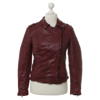 Muubaa Lederjacke in Bordeaux