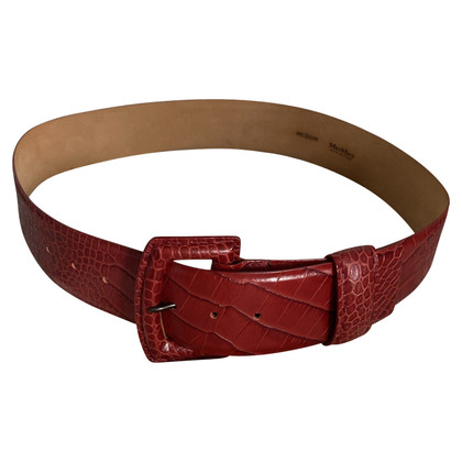 Max Mara Belt Leather in Red