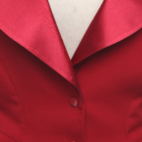 Mugler Suit Wool in Red