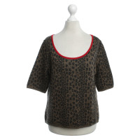 Fendi Korte mouwen trui met luipaardpatroon