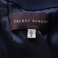 Talbot Runhof Robe en Laine en Bleu