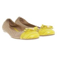 Tory Burch Ballerina's met gele dop