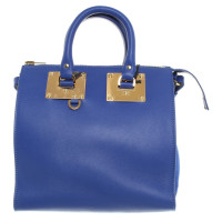 Sophie Hulme Lederhandtasche in Blau