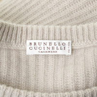 Brunello Cucinelli Kaschmir-Pullover in Creme