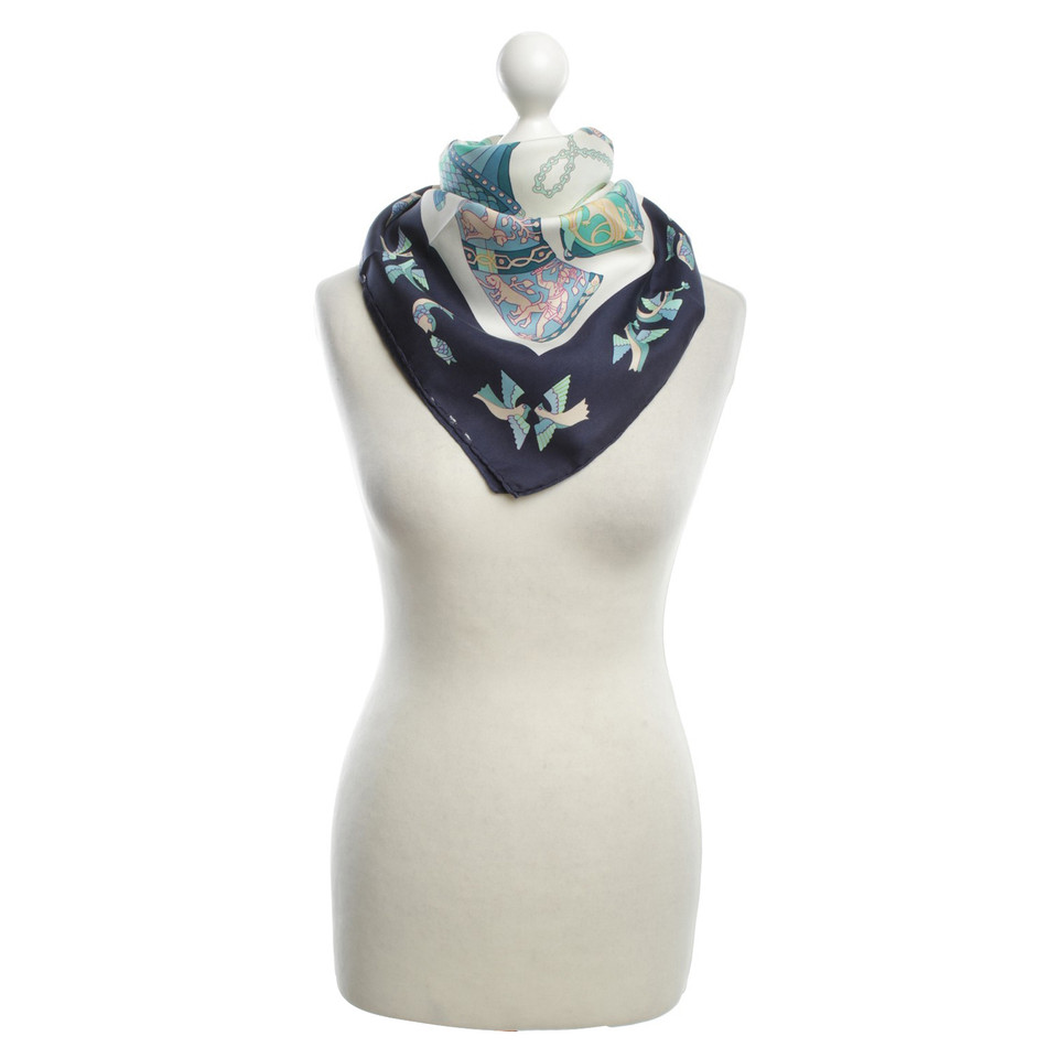 Hermès Zijden sjaal met motief druk