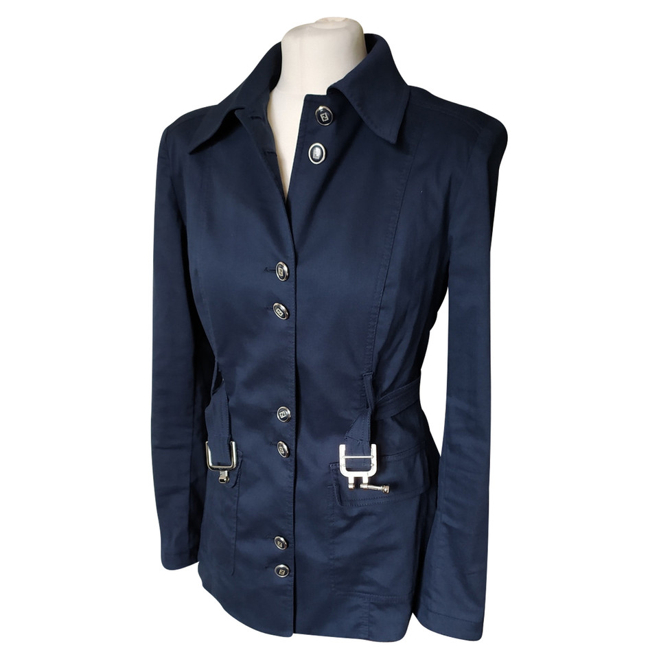 Fendi Veste/Manteau en Coton en Bleu