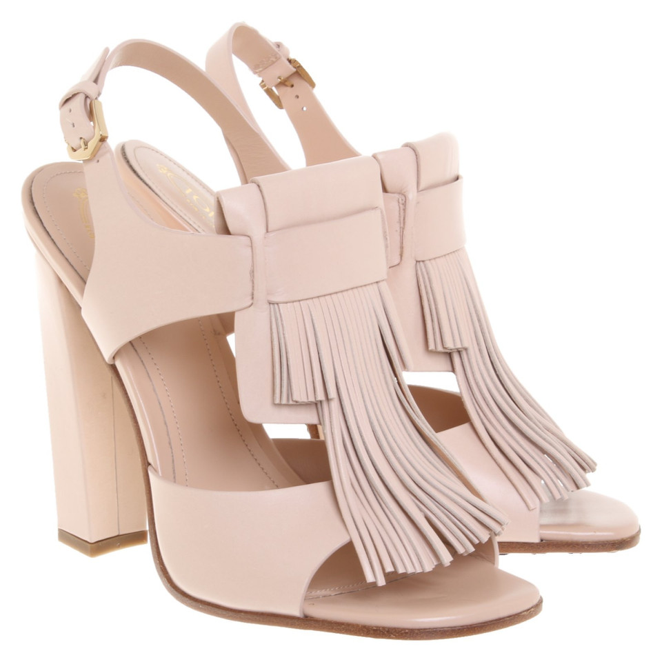 Tod's Sandals Suede in Nude