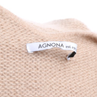 Agnona Knitted sweater in nude