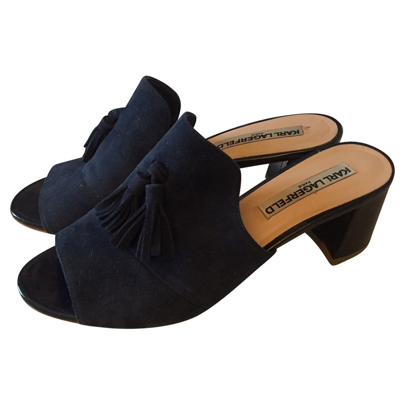 karl lagerfeld blue suede shoes