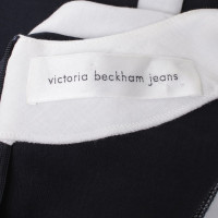 Victoria Beckham Oberteil in Blau/Weiß