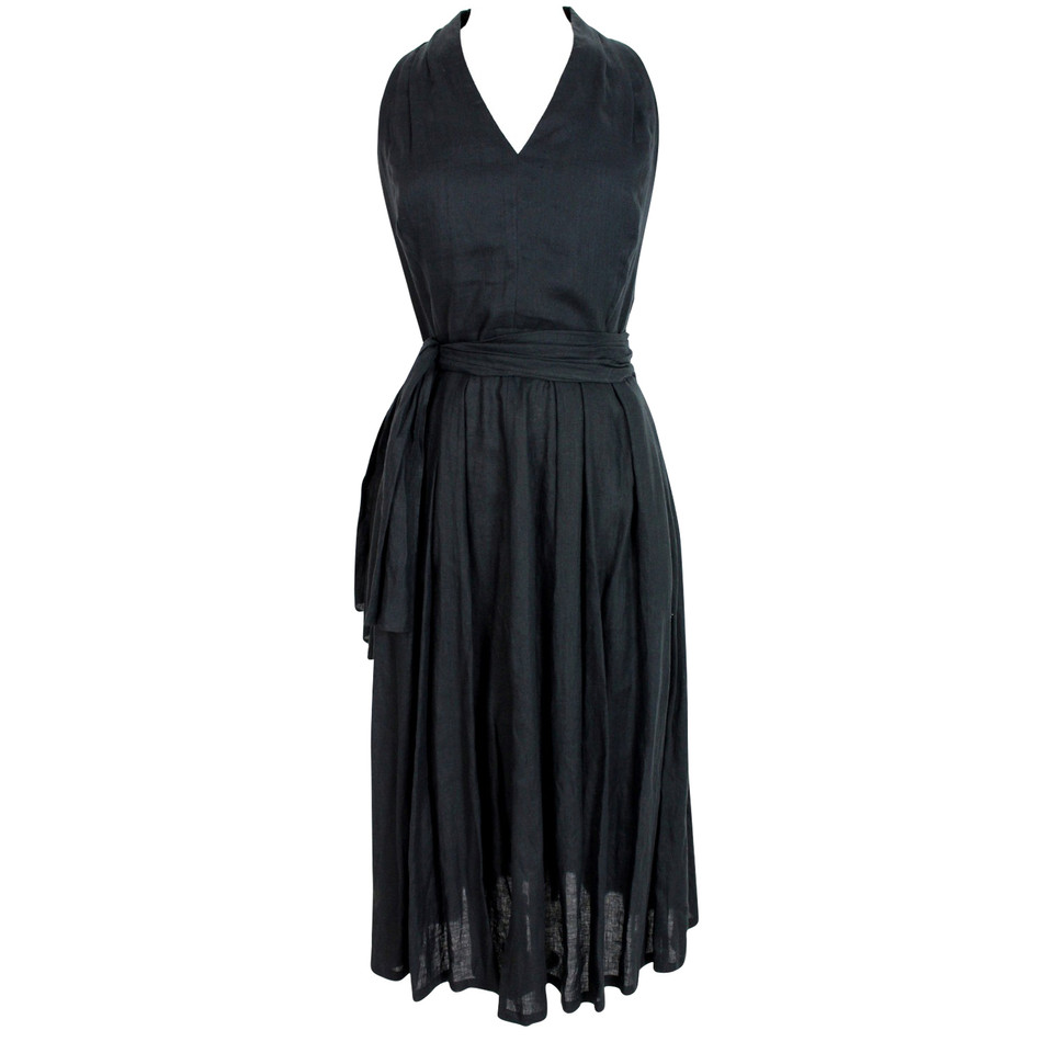 Laurèl Kleid aus Leinen in Schwarz