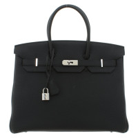 Hermès Birkin Bag 35 in Pelle in Nero