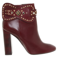 Tory Burch Boots Leather in Bordeaux