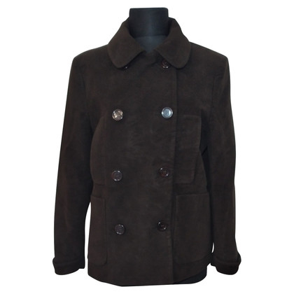 Miu Miu Jacket/Coat Cotton in Brown