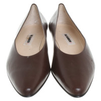 Jil Sander Pumps/Peeptoes Leather in Brown