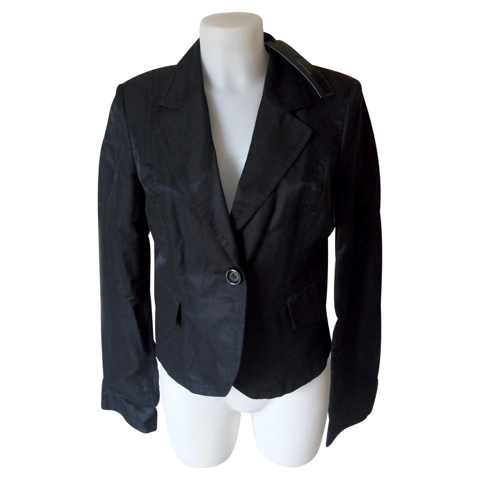 Gas Jacket/Coat Linen in Black