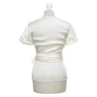 Giorgio Armani Zijden blouse in crème wit
