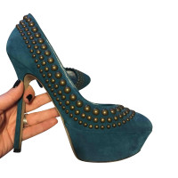 Sergio Rossi Pumps/Peeptoes Suede in Turquoise
