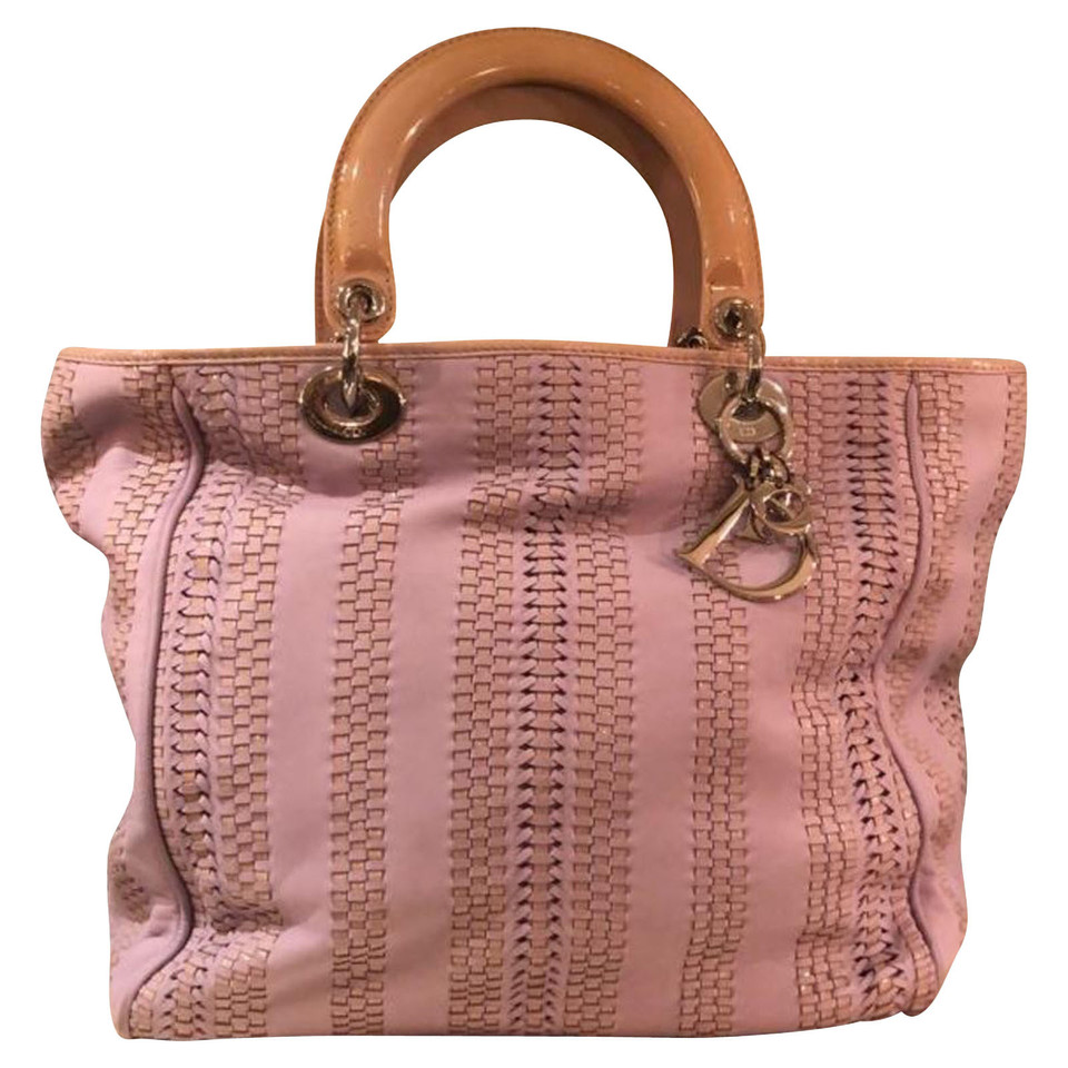 Christian Dior Tote Bag aus Leder in Rosa / Pink