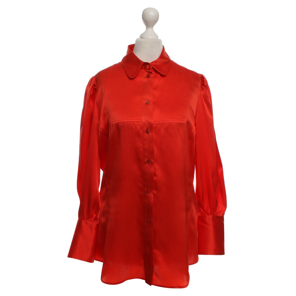 Just Cavalli Zijden blouse in het rood