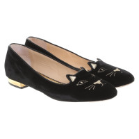 Charlotte Olympia Slipper/Ballerinas in Schwarz