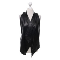 Diane Von Furstenberg Gilet en Cuir en Noir