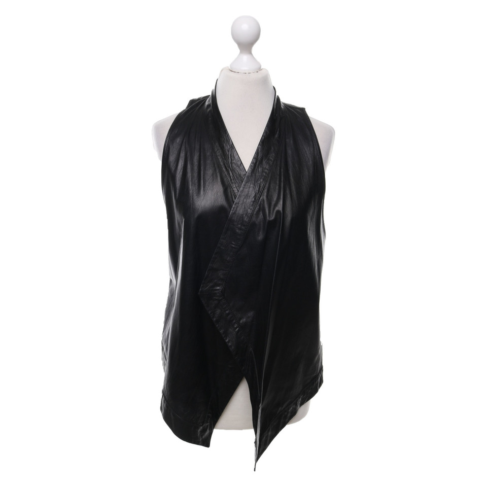 Diane Von Furstenberg Vest Leather in Black