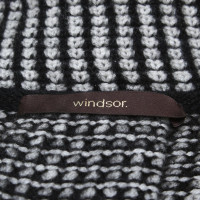 Windsor Cardigan in nero / bianco