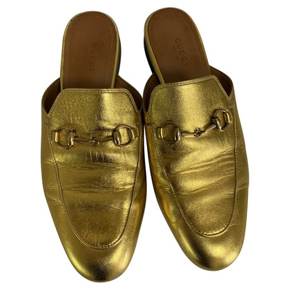 Gucci Mocassini/Ballerine in Pelle in Oro