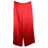 Blumarine Pantalon en soie rouge