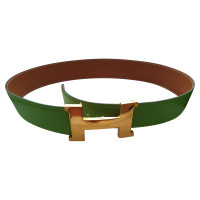 Hermès Riem Leer in Groen