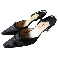 Chanel Slingback pumps with fur