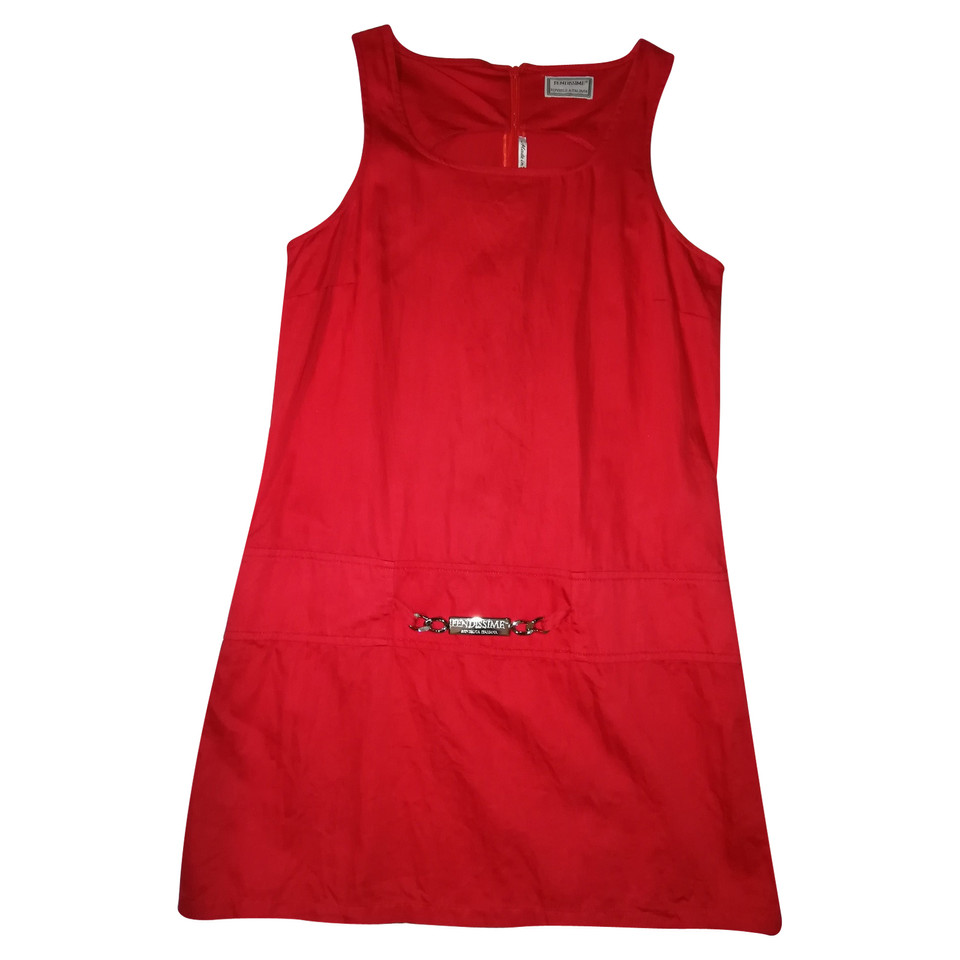 Fendi Kleid aus Baumwolle in Rot