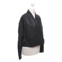 Damir Doma Jacke/Mantel aus Leder in Schwarz