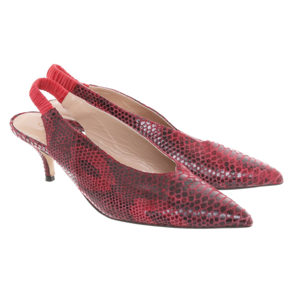 Gestuz Slingbacks in reptielenlook