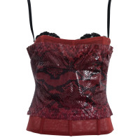 Dolce & Gabbana Vestito in Pelle in Rosso