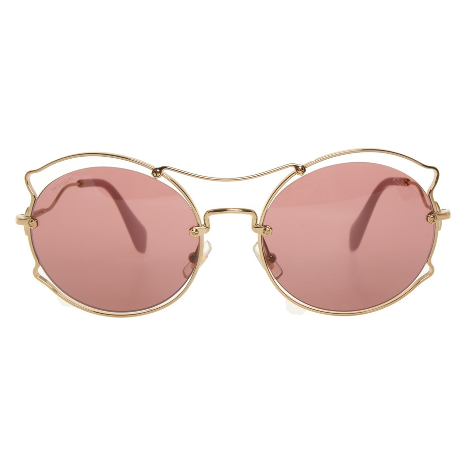 Miu Miu Lunettes de soleil en rose