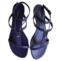 La Perla Sandalen aus Leder in Violett