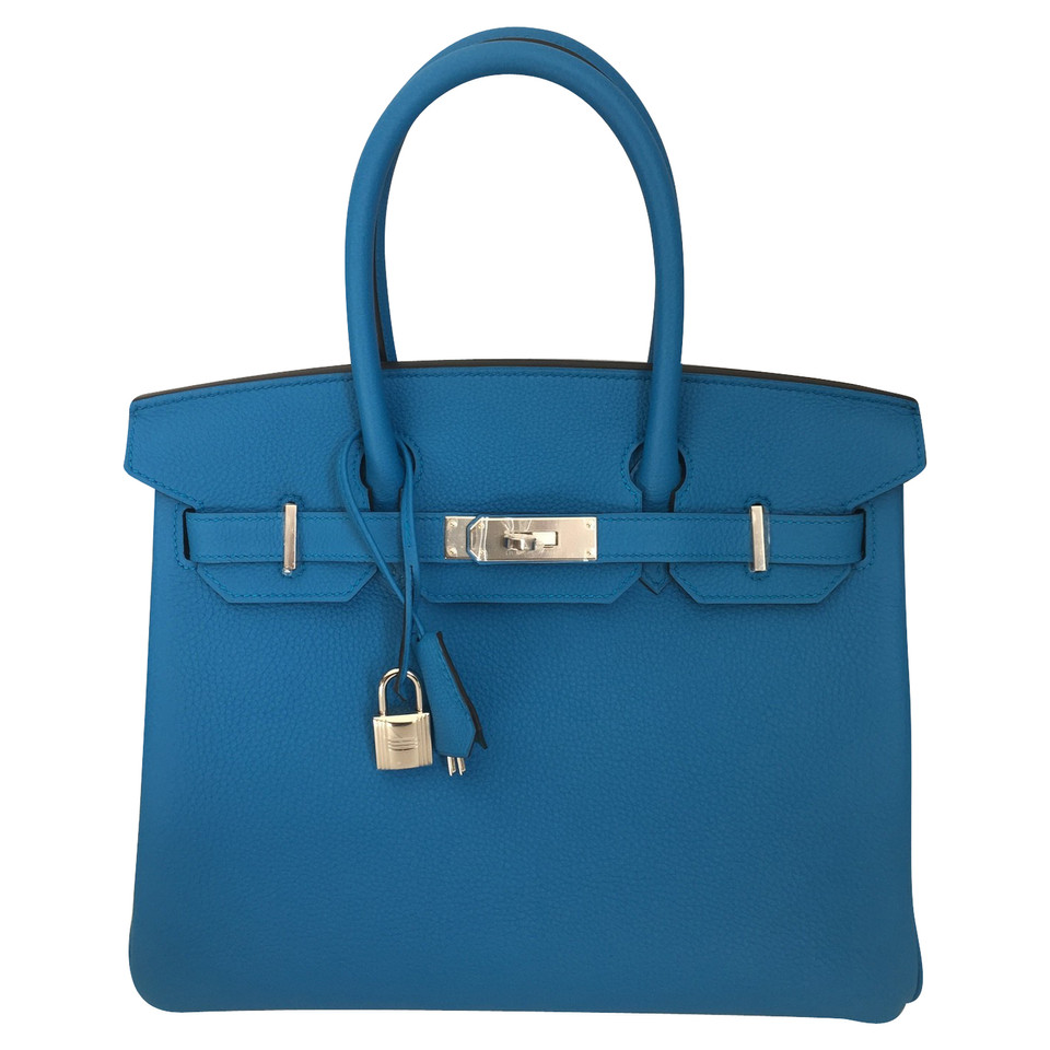 Hermès Birkin Bag 30 Leer in Blauw