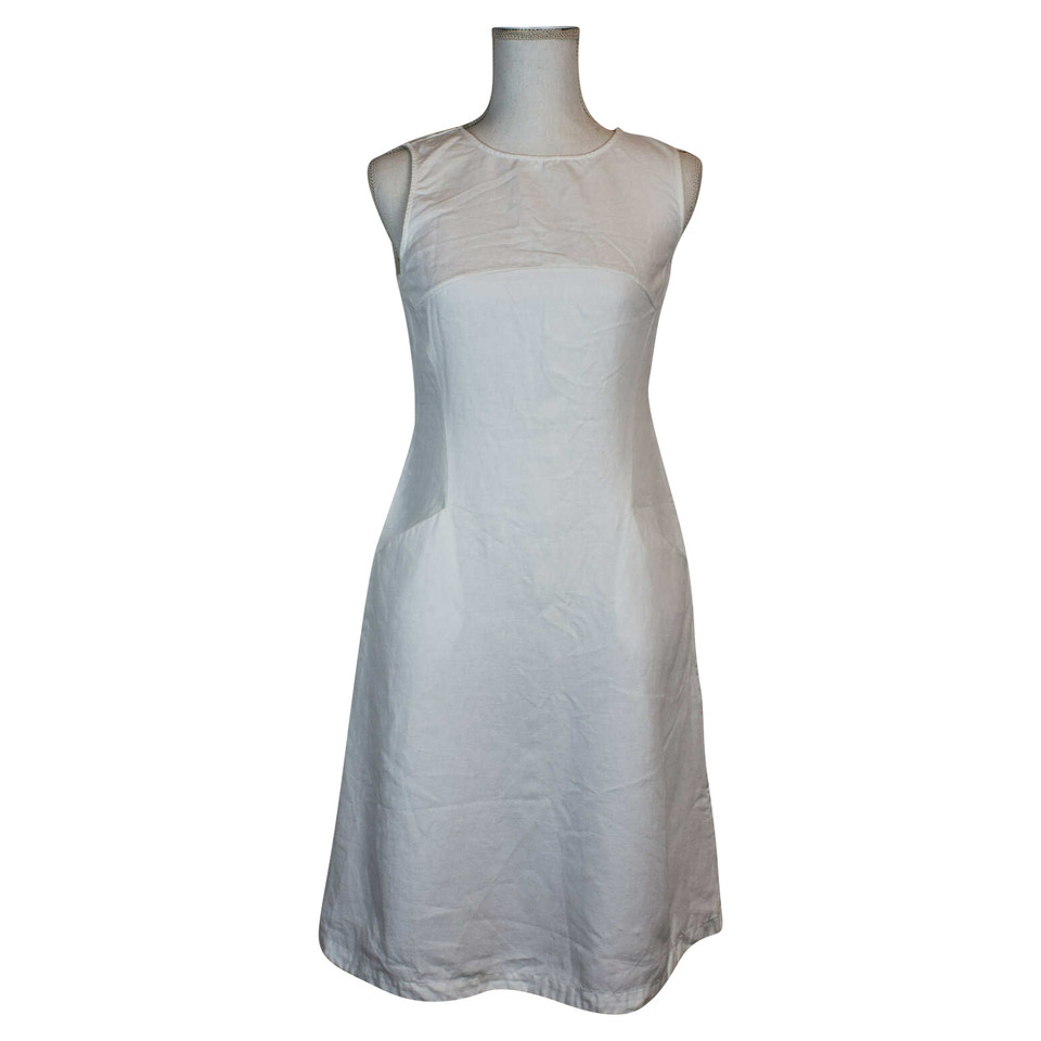Aspesi Kleid aus Leinen in Weiß