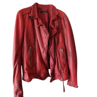 Muubaa Veste en cuir en rouge