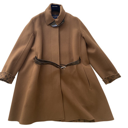 Louis Vuitton Jacke/Mantel aus Wolle in Braun