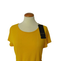 Escada Yellow knitted dress with belt